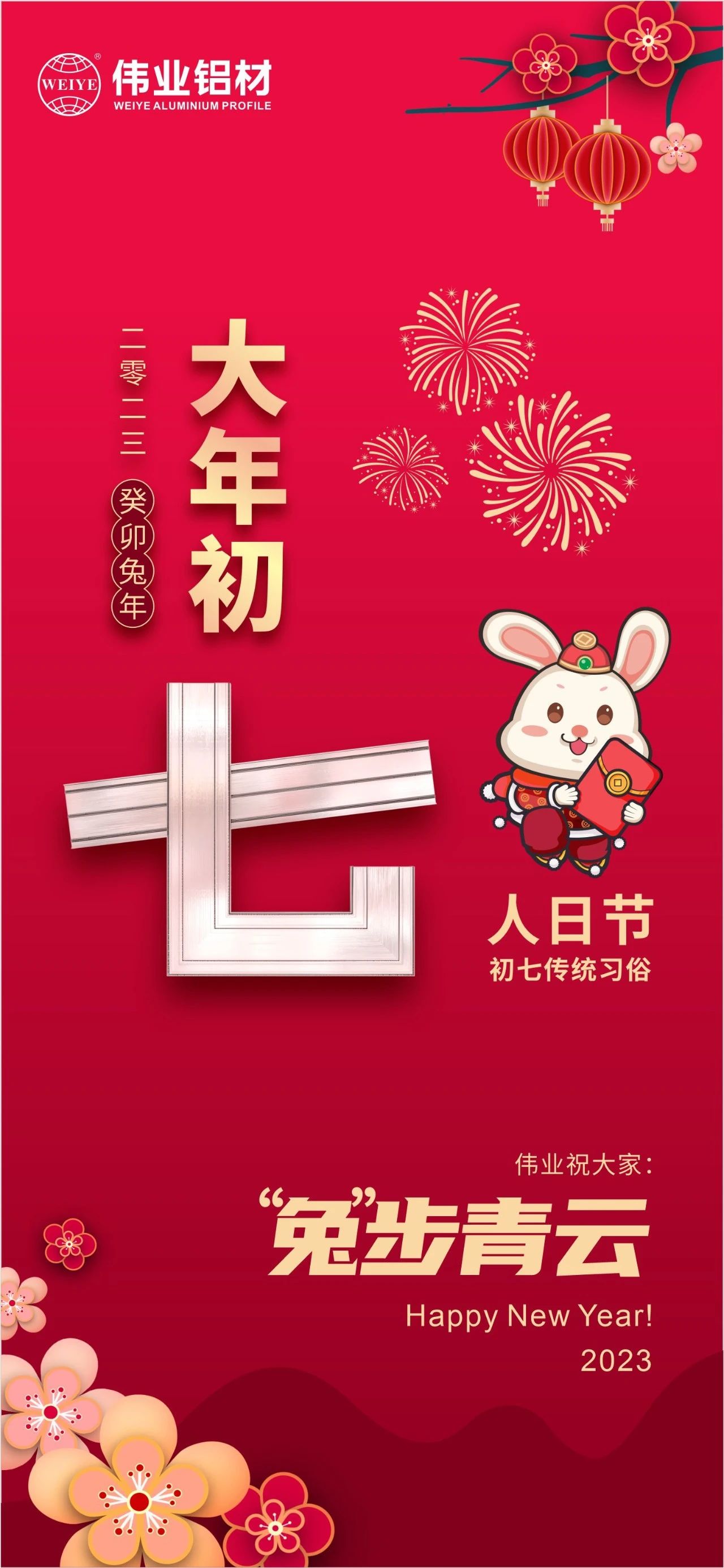 大年头七·人日节｜尊龙官方网站首页祝您“兔”步青云！